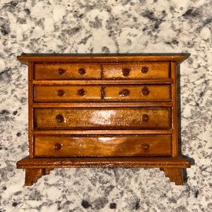 Doll house dresser wood four drawer